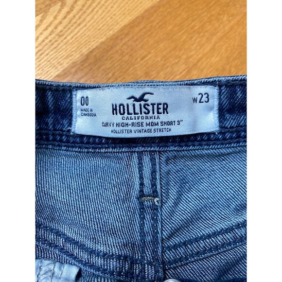 Hollister Jean Shorts, Curvy High-Rise Mom Short 3" Stretch, Cuffs, W23 00 - Picture 6 of 7
